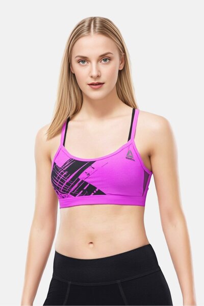 Reebok Women Non Padded Sleeveless Sports Bra, Multicolor