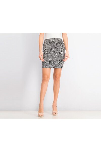 Sinsay Women Leopard Print Mini Skirt, Black