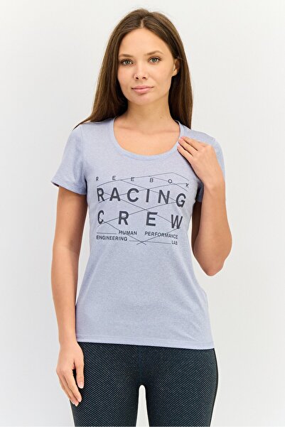 Reebok Women Sportswear Fit Short Sleeve Training T-shirt, Grey