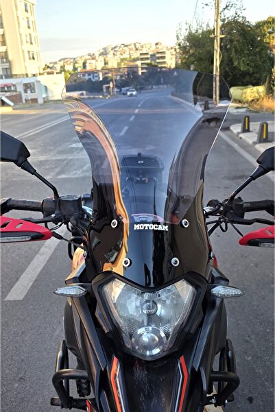 MOTOCAM Mondial Rx3 İ Evo Ön Cam 2015-2022 Model 52cm Füme Renkli 4mm UZUN CAM