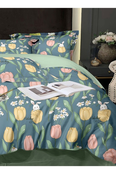 Master Home Textile Velvet Printed Comforter Set, 4-Piece Single, Soft & Warm, Fits 120x200 cm Bed