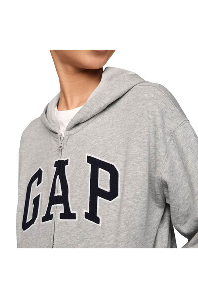 GAP V-BAS HERITAGE PO Çocuk Gri Sweatshirt 609296-000