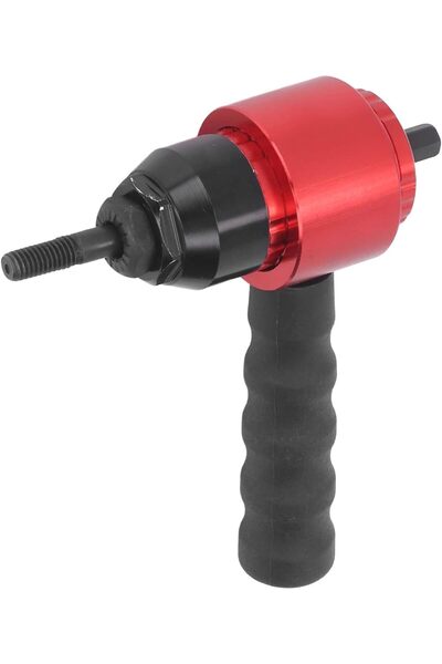 erorex محول مسدس برشام كهربائي، مثقاب لاسلكي، أداة إدخال صامولة برشام، 5 رؤوس برشام، مقبض، مفتاح ربط،