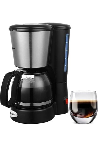 erorex Coffee Maker Filter Coffee Machine Up 12 Cups 1.5 L, 900 W, Anti Drip Black Coffee Maker,
