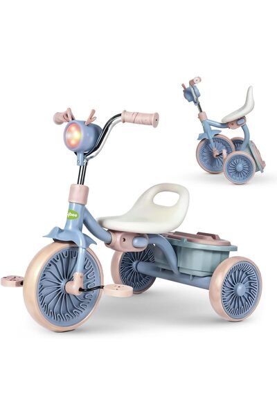 erorex دراجة ثلاثية العجلات قابلة للطي للأطفال الصغار، مزودة بإضاءة خلفية ورأسية | دورة الأطفال ٢-٥