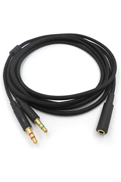 erorex 3.5Mm Universal 2 1 Gaming Headset Audio Extend Cable Hyperx Cloud Ii/Alpha /Cloud Flight/Core