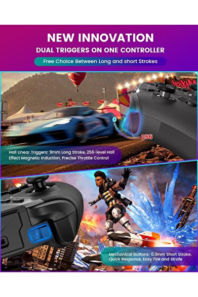 erorex Bluetooth Controller Windows Pc/Iphone/Android/Switch/Steam Os/Tv 2.4G Wireless Game Controller Usb
