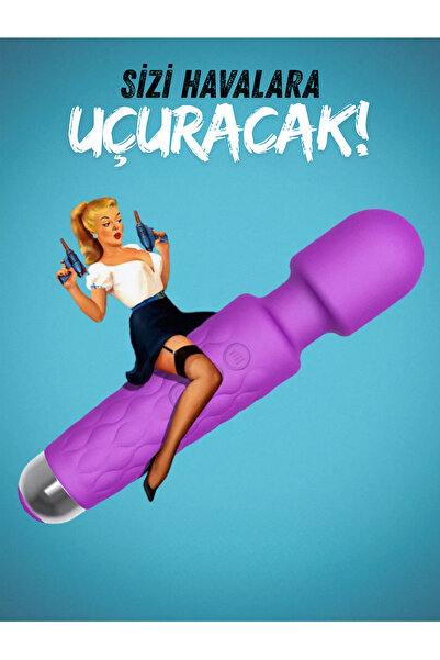 Night Blue Erotic Shop 20 MODLU SU GEÇİRMEZ ŞARJLI VİBRATÖR MASAJ ALETİ - MOR