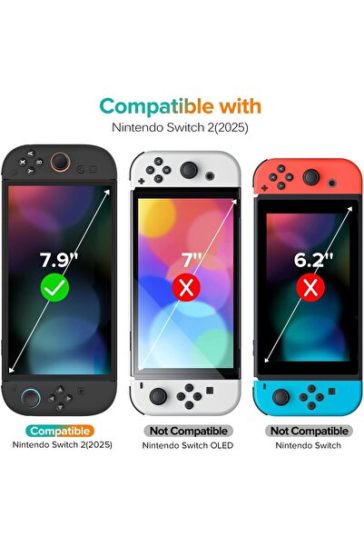 erorex 2 Pack Screen Protector Glass Nintendo Switch 2 2025 Alignment Frame Premium 9H Tempered Glass