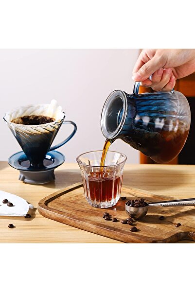 erorex Pour Over Coffee Maker Set Dripper, Glass Coffee Dripper, Heat Resistance 600Ml Coffee Server, 50