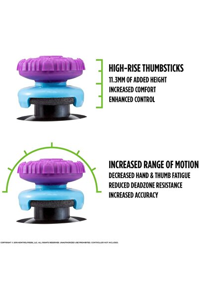erorex Galaxy Purple Playstation 4 Playstation 5 Performance Thumbsticks Compatible Controller Grip