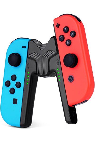 erorex Joycon Charging Grip Efficient Charging Grip Controller Holder V Shaped Game Handle Controller