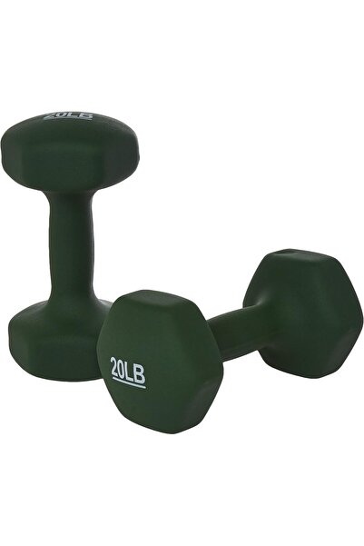 erorex Neoprene Dumbbells 20LB Set of 2 Light Green