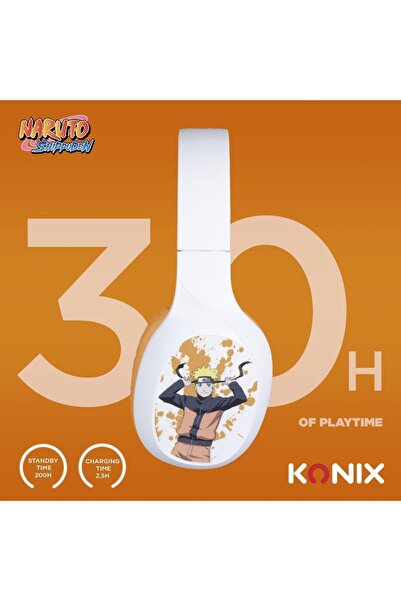 erorex Naruto Shippuden Wireless Bluetooth 5.3 Headphones Smartphones Tablets 30 Hours Battery Life 3.5 Mm
