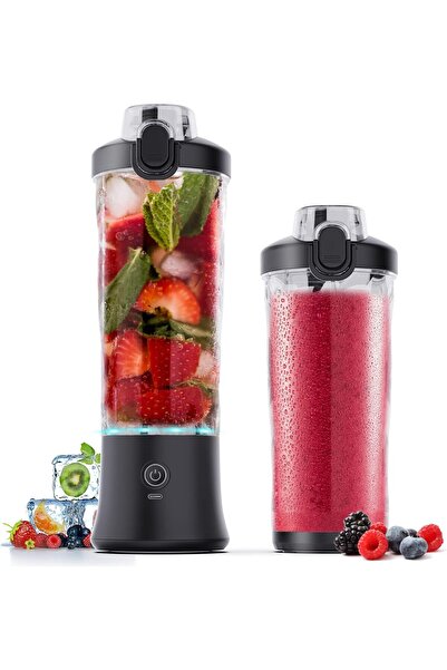 erorex خلاط محمول، كوب سموثي سعة 20 أونصة، أغطية سفر، قابل لإعادة الشحن عبر USB، محرك قوي 270 واط، IPX67