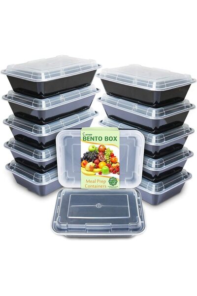 erorex Meal Prep Containers 12 Pack 1 Compartment Single Lids Food Storage Bento Bpa Free | Stackable |