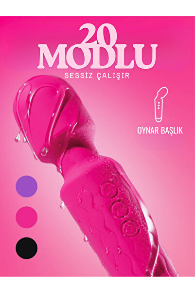 Night Blue Erotic Shop 20 MODLU SU GEÇİRMEZ ŞARJLI VİBRATÖR MASAJ ALETİ
