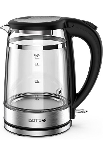 erorex Glass Electric Hot Water Kettle 1.7L 2200W Fast Boiling High Boron Glass, 360° Rotatable Base,