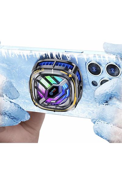 erorex مبرد الهاتف، مبرد مغناطيسي للهاتف المحمول، مروحة تبريد RGB للهاتف المحمول خفيفة الوزن محمولة