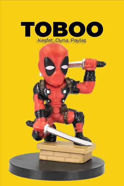 shop Deadpool Mini Figure – Collectible Model with Sword on Book