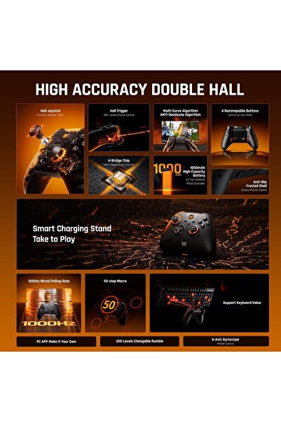 erorex عصي تحكم لاسلكية للتحكم بالحركة من جيل هول، 3 أزواج من عصي التحكم، مناسبة لأجهزة الكمبيوتر والهواتف المحمولة