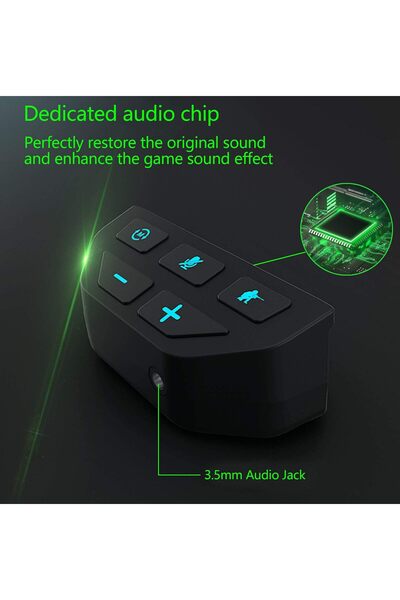 erorex محول سماعة الرأس الاستريو فقط لجهاز تحكم Microsoft Xbox One X/S معزز الصوت مقبس صوت 3.5 ملم