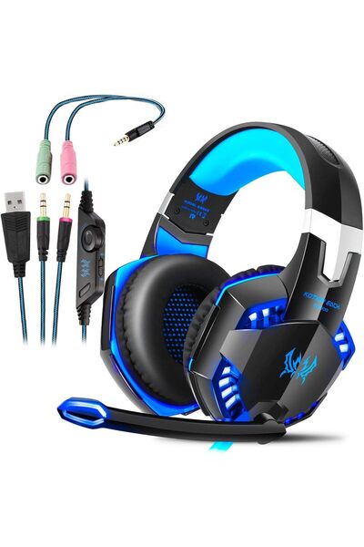 erorex New Kotion G2000 Gaming Headphones Ps4 Gaming Headphones Microphone Headset Game Headset 3.5Mm Jack