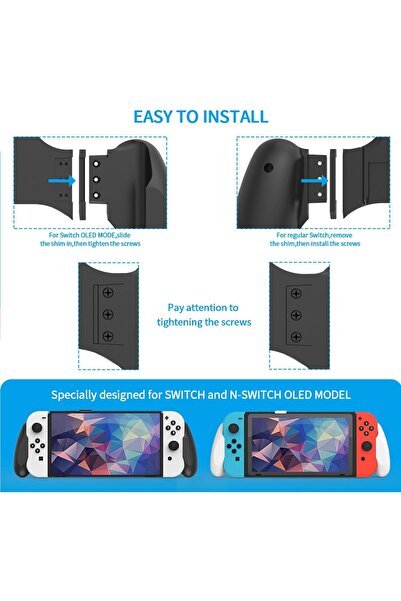 erorex Switch Oled/Switch Dockable Hand Grip Comfort Handheld Switch Oled/Switch Specially Ergonomic