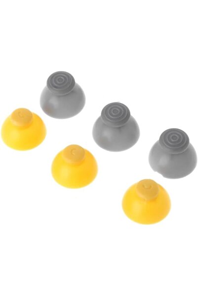 erorex 6Pcs Yellow Grey Replacement Analogue Analog Sticks Thumbstick Gamecube Controller Gamecube