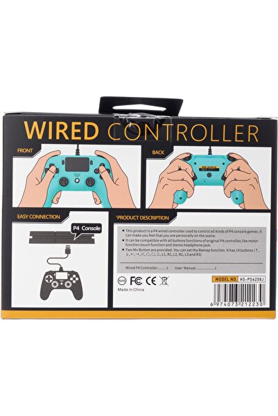 erorex Ps4 Wired Controller Pink