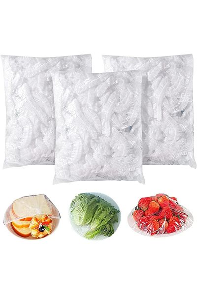 erorex 300Pcs Plastic Bowl Covers Food Cover Dish Covers, Reusable Elastic Stretch Fresh Keeping Bags,