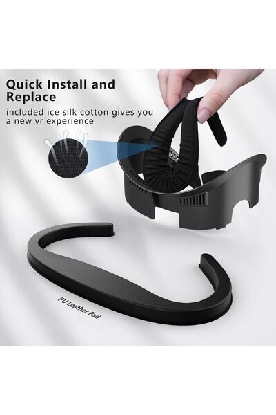 erorex Quest Face Pad Face Cover Pad Facial Interface Vr Accessories Meta Quest 3 Soft Pu Face Cushion Pad