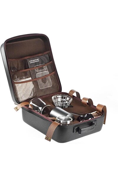 erorex 10 Pack V60 Pour Over Drip Coffee Set, Black, Modern Coffee Maker, 600Ml, Manual, Grounds, Travel,