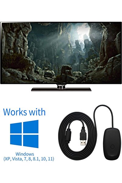 erorex Usb Wireless Controller Pc Laptop Computer Receiver Compatible Microsoft Xbox 360 Slim Game Color