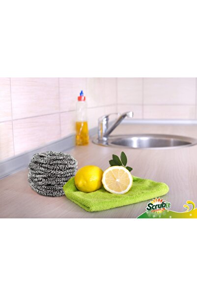 Homemate Home Mate Stainless Steel Scourer 4 Pcs – Heavy Duty 3" Cleaning Pads for Kitchen & Home