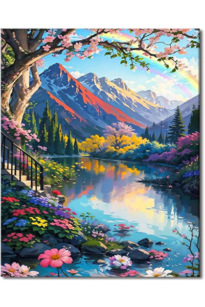 OEM Pictură pe pânză numerotată 40x50 cm, vopsea acrilică, pensule, suporturi...