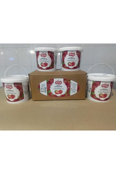 Kenzy كرتون مربى الفراولة 2.5 كجم × 4 دلو بلاستيكي