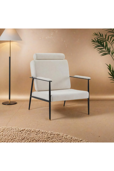 Ebticar Single fabric chair, Beige