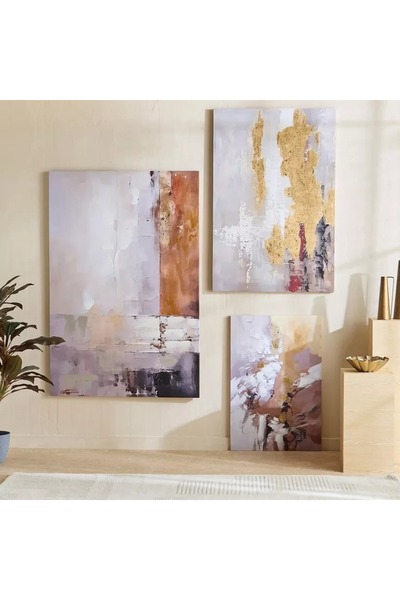 Home Box Onyx 40% Abstract Hand-Painted Framed Wall Art - 60x2.5x90 cm