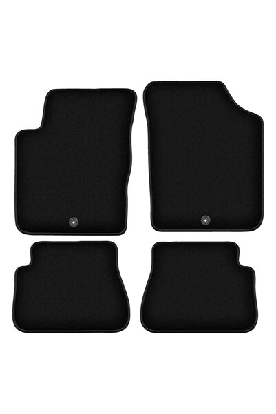 shumee Covorașe BASIC negre din velur pentru: Kia Picanto I hatchback (2003-2...