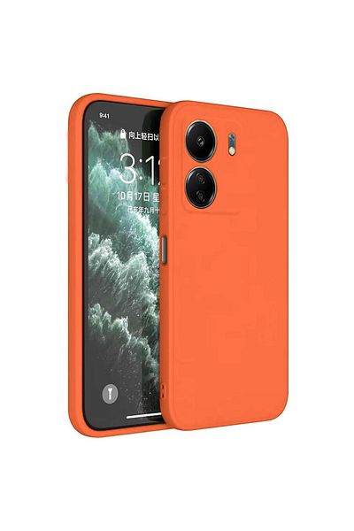 bestcase ® Premium Silicon Case For Xiaomi Redmi 13C, Orange