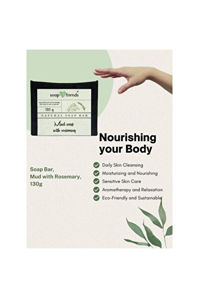 Soap&Friends Mineral Rich Natural Mudbath Soap Bar | 130g Soap for Cleansing and Nourishing purposes