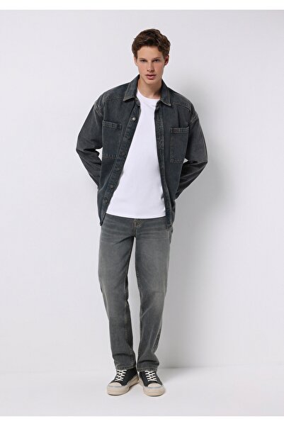 Colin's Oversize Fit Erkek Mavi Shacket