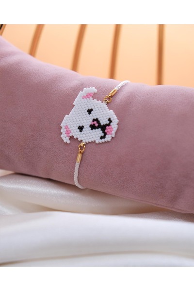 Miniklisi White Dog Bracelet Miyuki