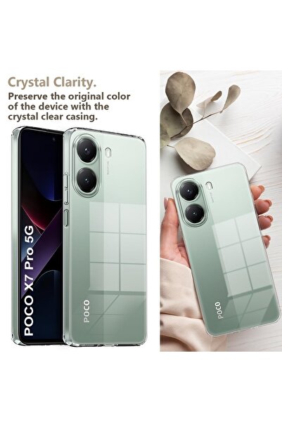 bestcase ® Clear Silicon 2MM Case For Poco X7 Pro 5G, Transparent