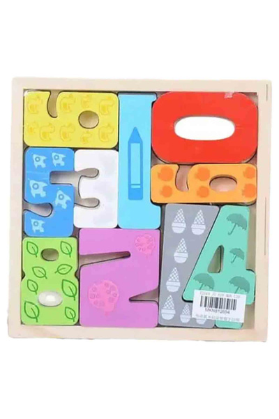 Generic 3D Wooden Numbers Learning Blocks