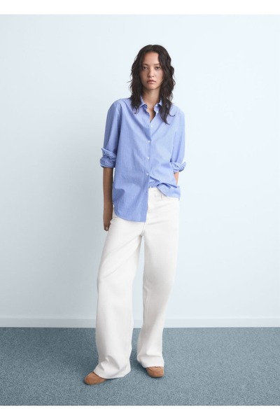 MANGO Woman Wide leg düşük belli jean pantolon