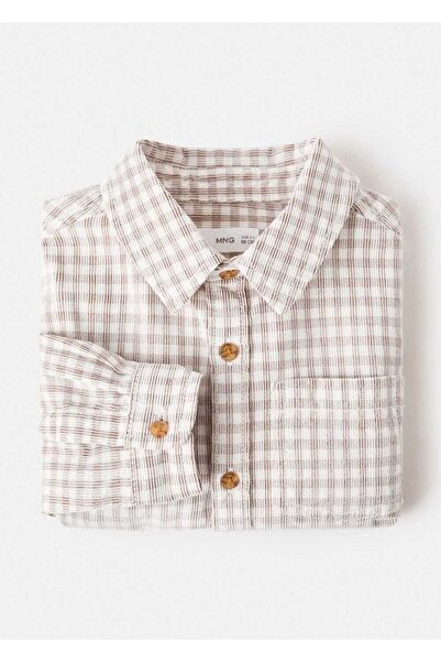MANGO Baby Pamuklu kareli gömlek