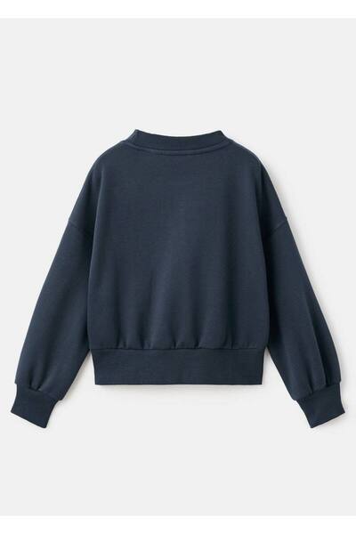 MANGO Kids İşlemeli pamuklu sweatshirt