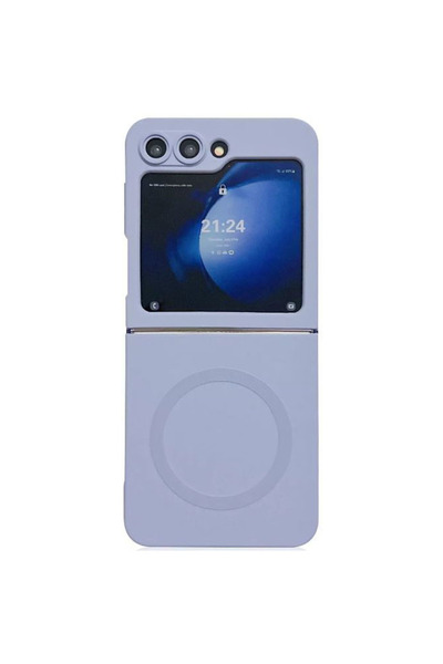 REDz Accessories Elite Matte Case, Magsafe, For Samsung Galaxy Z Flip 6, Shockproof, Soft Silicone, Light Blue